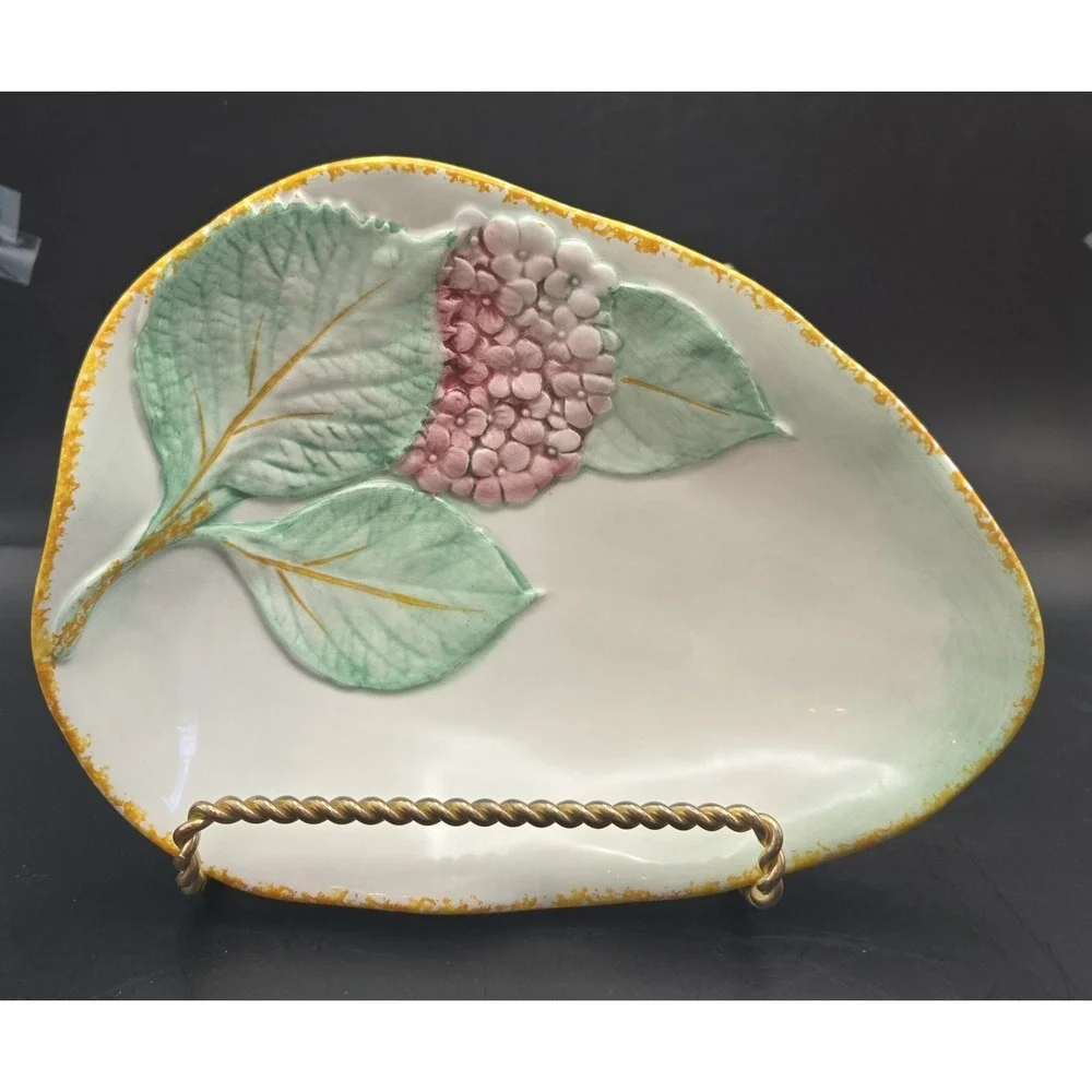 VTG Italian Dish Hand-painted Ceramic Made In Italy Carltonware raised‎ Design
